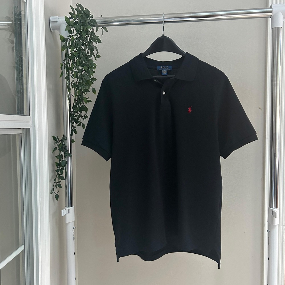 New with Tags Polo Ralph Lauren Boys XL 18-20 Black Short Sleeve Polo Shirt